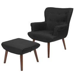 And Ottoman Set Lounge Accent Retro Tufted