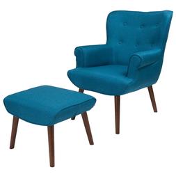 And Ottoman Set Lounge Accent Retro Tufted