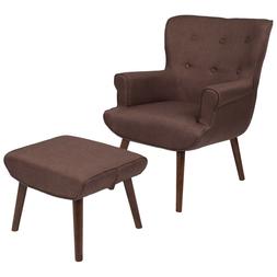 And Ottoman Set Lounge Accent Retro Tufted