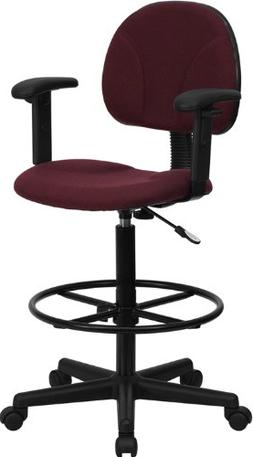 Flash Furniture BT-659-BY-ARMS-GG Burgundy Fabric Multi-Func