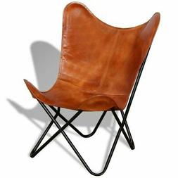 Vintage Real Leather Brown Hide Sleeper Seat Lounge
