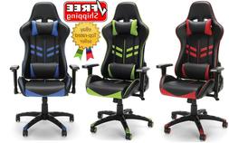 Essentials by OFM Racing Style Gaming Chair,Adjustable Headr