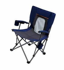 Folding Portable Quad Mesh Back With Cup Holder Pocket A...