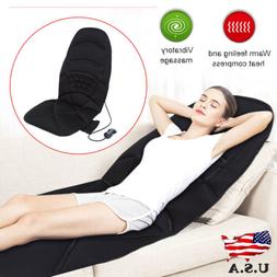 Body Massage Heated Seat Cushion Back Neck Pain Massager Vib