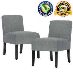 S Sofa Armless Fabric Chair  Set Of 2 Chair For Dining Livin