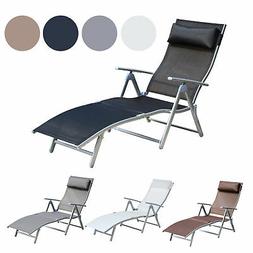 Folding Pool Beach Yard Adjustable Patio Furniture Recliner