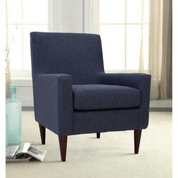 With Zippered Cushion Cover Wood Frame Navy Finish