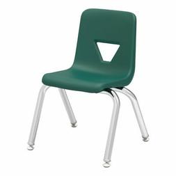 Lorell&reg; Classroom Student Stack Chairs, 12"H Seat, Green/Si