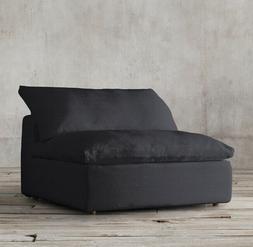 Slipcover Washed Linen Black