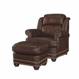 With Ottoman In Brown