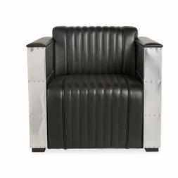 S For Living Room Throne Cool Man Cave Industrial Black Leat