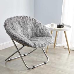 Furry Plush Pad Dark Gray College Seating Option Space Savin