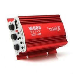 Compact 2 Channel 500 Watt Amp Car Audio Stereo Mini Amplifi
