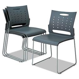 Alera Continental Series Perforated Back Stacking Chairs, Ch