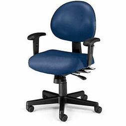 With Arms - 18-22" Seat Height - Navy Vinyl