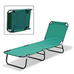 Outsunny Deluxe Folding Adjustable Sun Lounger / Camping Cot