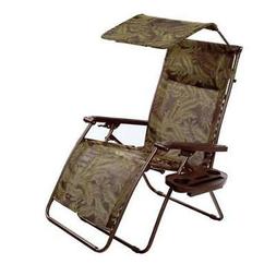 Recliner With Canopy & Tray- Fern Jacquar