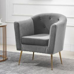 S Velvet Leisure Arm Chair Upholstered Single Sofa Living Ro