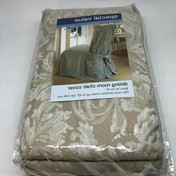 Cover Taupe Back Tie 42" Nip! For Most Arm-less Chairs