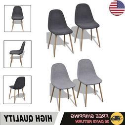 S Set Of 2 Fabric Gray Kitchen Modern Backrest Stools Furnit
