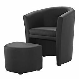 And Ottoman 2-piece Set Black