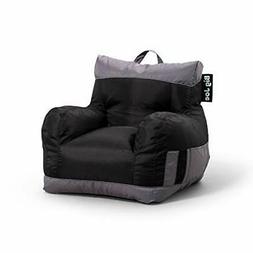 Big Joe Dorm 2.0 Bean Bag Chair, Two Tone Black