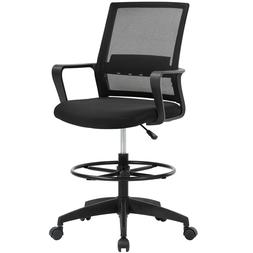 Tall Office Chair Adjustable Height With Lumbar Support Arms