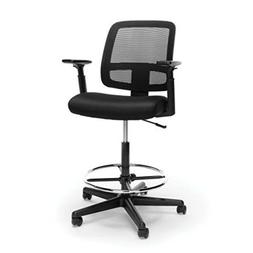 Mesh Task Stool Ergonomic Stool With Adjustable Arms Black