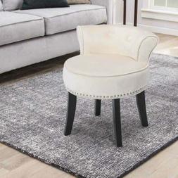 Vanity Stool Makeup Velvet Girl Bedroom Ottoman Furniture Bl