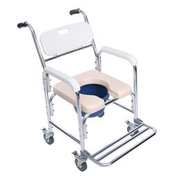 Bucket With Wheels Wheelchair Beside Toilet Shower