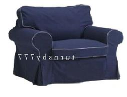 Slipcover Ektorp Idemo Dark Blue Armchair Cover Genuine