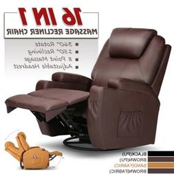 Sofa Pu Leather Arm Lounge Heated Vibration W/rc