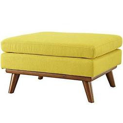 Modway Engage Mid-Century Modern Upholstered Fabric Ottoman 