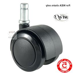 Replacement Wheels Caster With 3/8" Stem Fit Ikea Chair