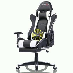 With Footrest  Lumbar Massage Support Pc Chair