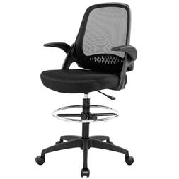 With Lumbar Support Flip-up Arms Tall Office Chair