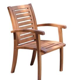 Outdoor Interiors Eucalyptus Luxe Outdoor Patio Arm Chair