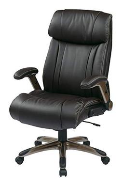 With Padded Flip Arms And Cocoa Coated Accents, Espresso