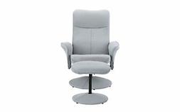 /gaming Chair With Recliner And Footstool Light Grey