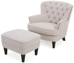 And Ottoman Set Curved Back Padded Cushion - New!