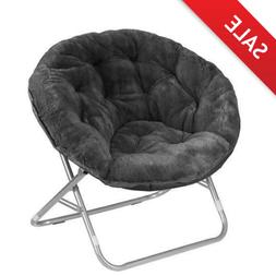 Mainstays Faux-Fur Saucer Chair, Multiple Colors