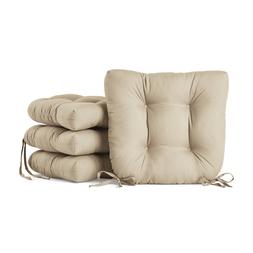 Cushion With Ties 14.5 Inch Microfiber Cover Comfortable 4 P