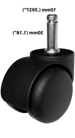 Twin Wheel Carpet Casters Replacements 5 Pc Set