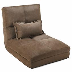 Flip Out Lounger Convertible Sleeper Couch Futon Bed W/ Pill