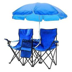 With Umbrella Picnic Cooler Camping Beach Table Portable