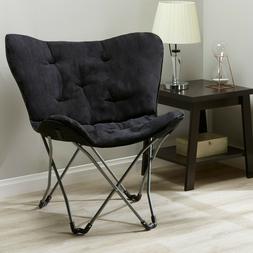 Stool Soft Seat Microsuede Faux Fur Dorm Small Space