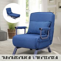 Chaise Lounge Single Sleeper Bed Arm Chair Leisure Recliner
