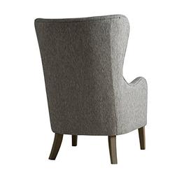 S - Hardwood, Faux Linen Living Room Chairs - Grey, Modern C