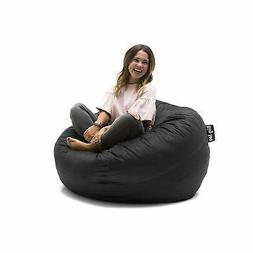 Big Joe Fuf Foam Filled Bean Bag Chair, Medium, Black Lenox