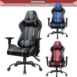 Racing Style Office Desk Computer Chair Headrest & Lumbar Pi